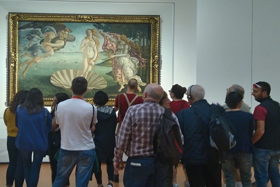 Galleria degli Uffizi em Florença, onde está exposto o quadro